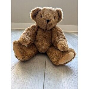 The Vermont Teddy Bear Company Vintage Brown Jointed 16” Plush Bear USA